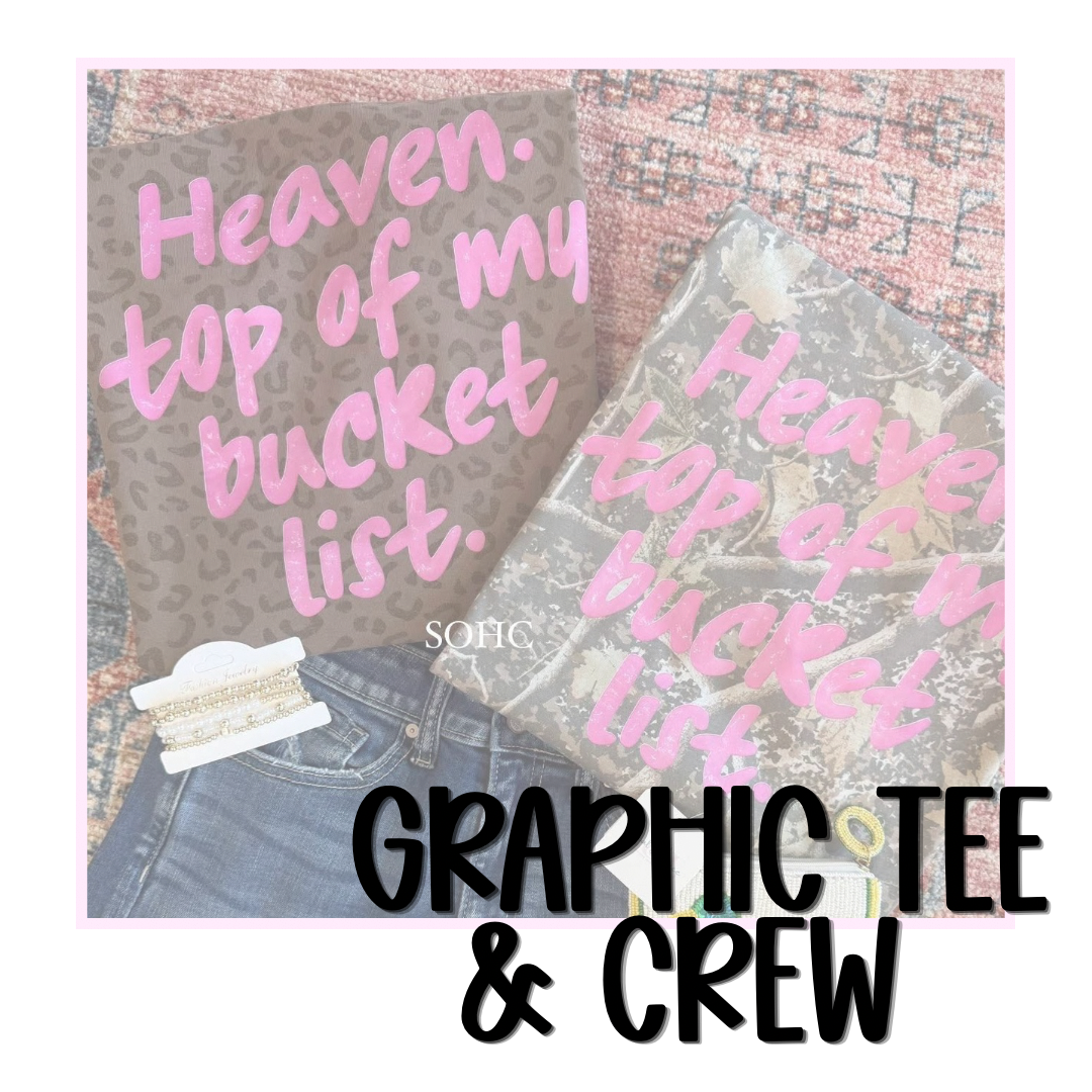 GRAPHIC TEES & CREWNECKS