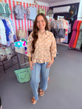 Polka dot baby doll top