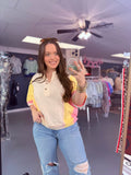 Pink & yellow color block