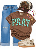 PRAY turquoise & polkadots 1/2/2/2/1