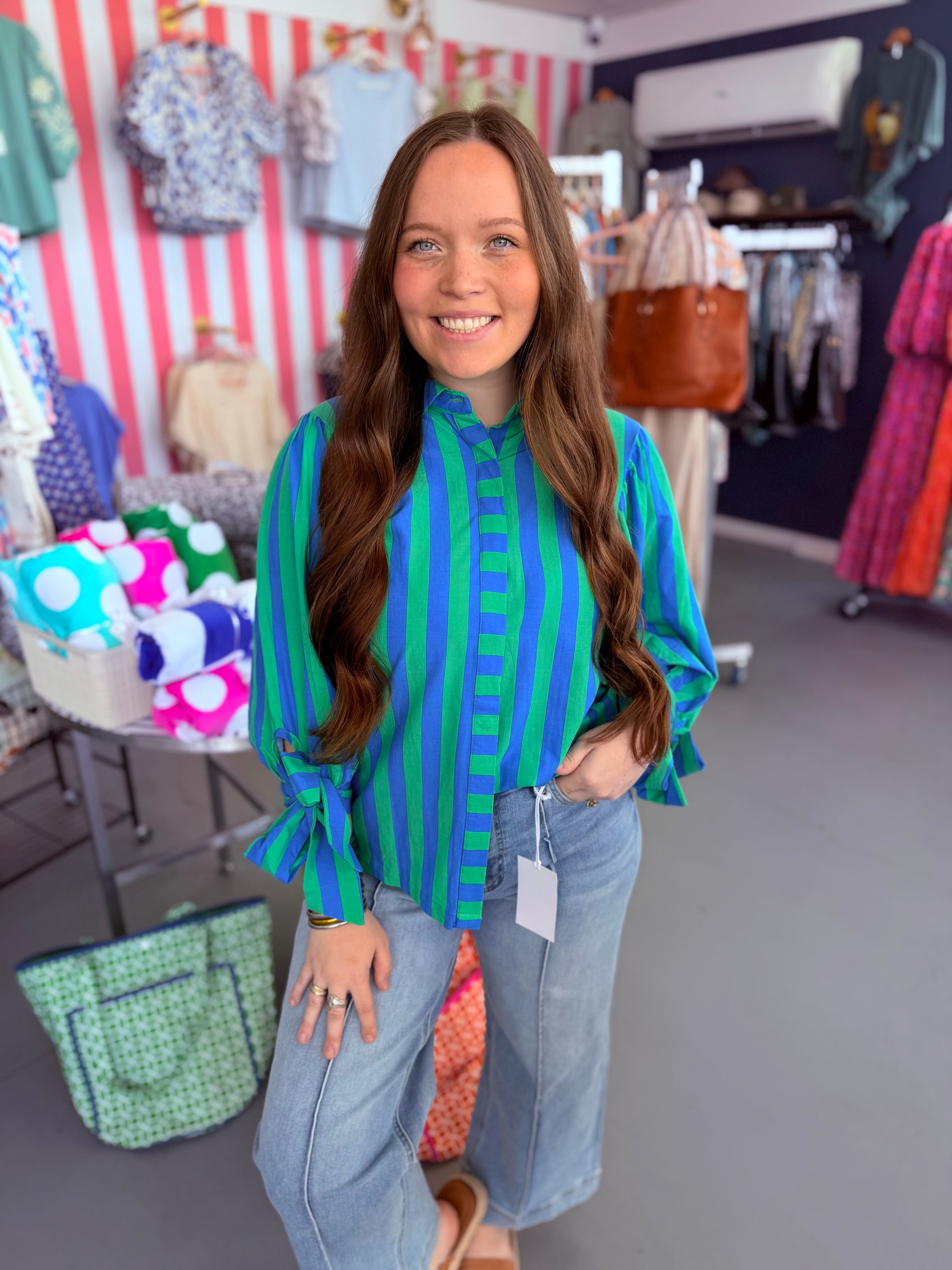 Green & blue stripes