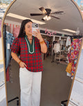 1/2/2/1 Christmas plaid blouse