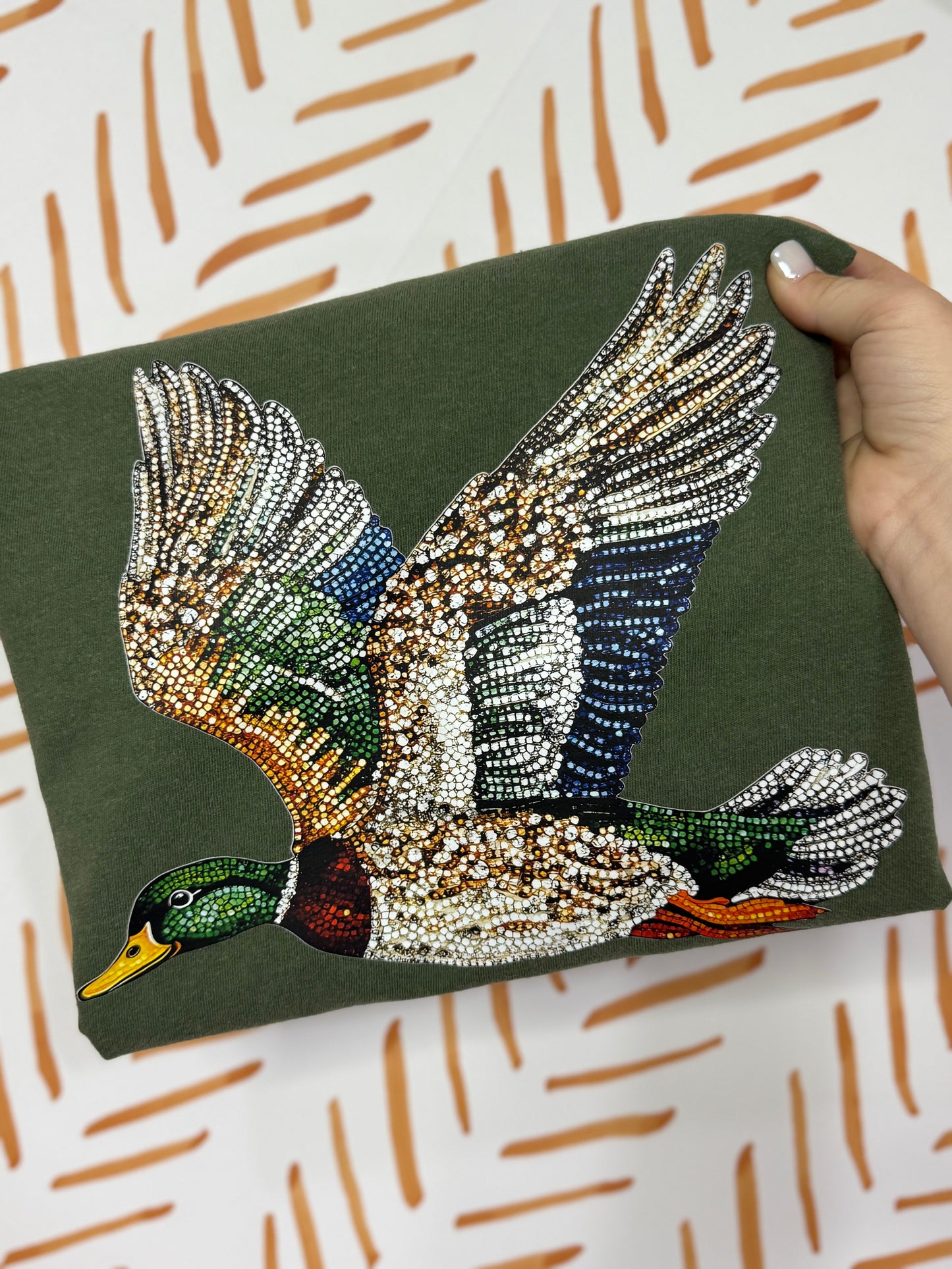 sequin mallard duck tee