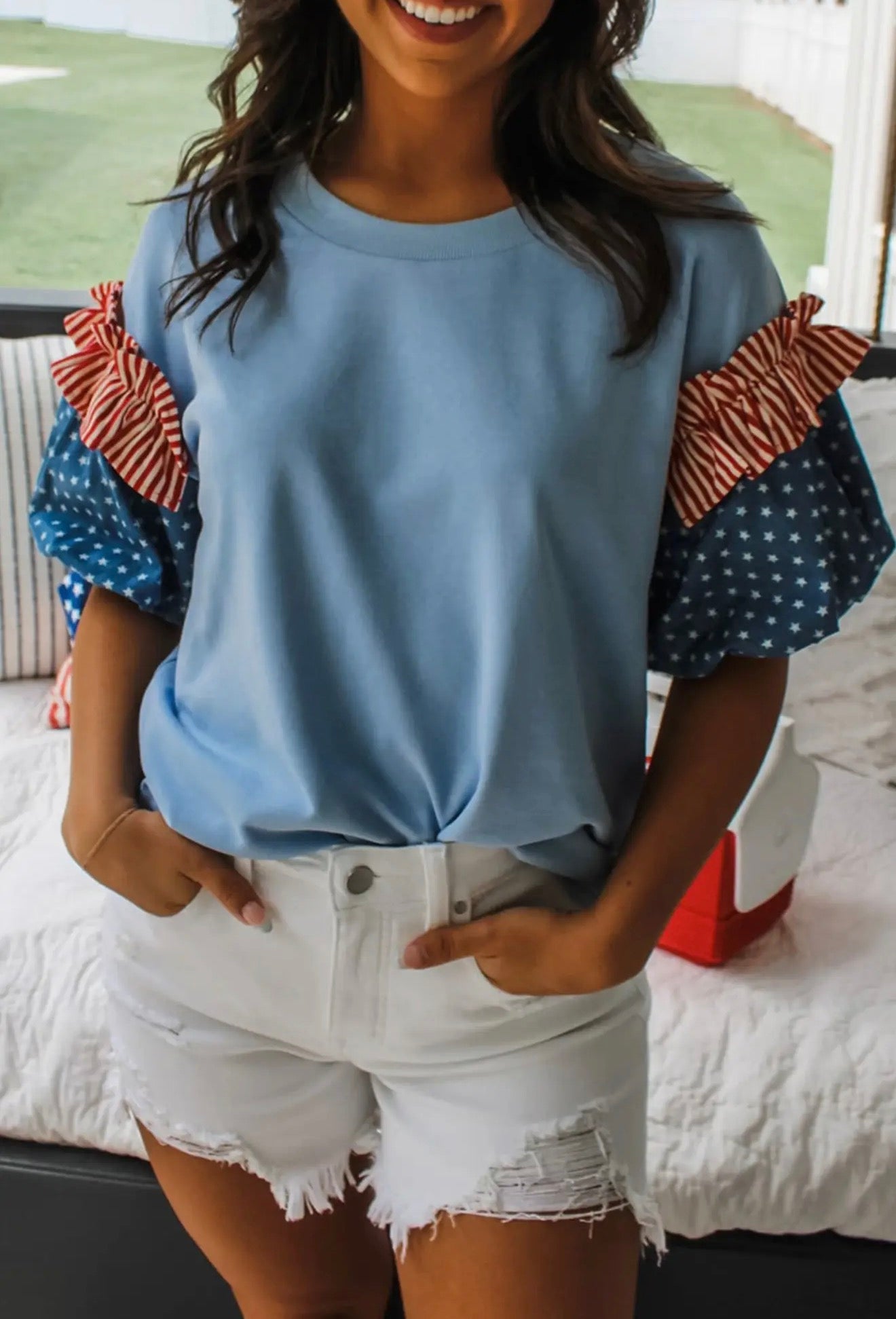 Stars & Stripes puff top