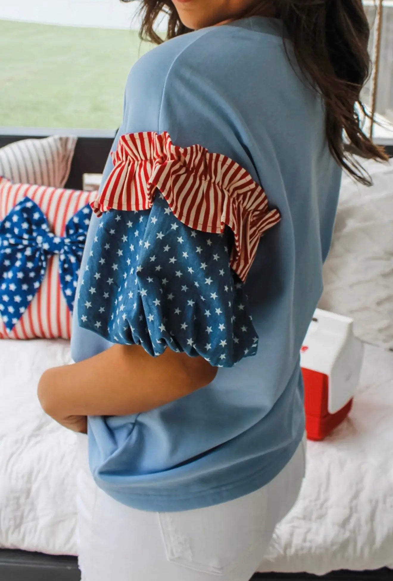 Stars & Stripes puff top