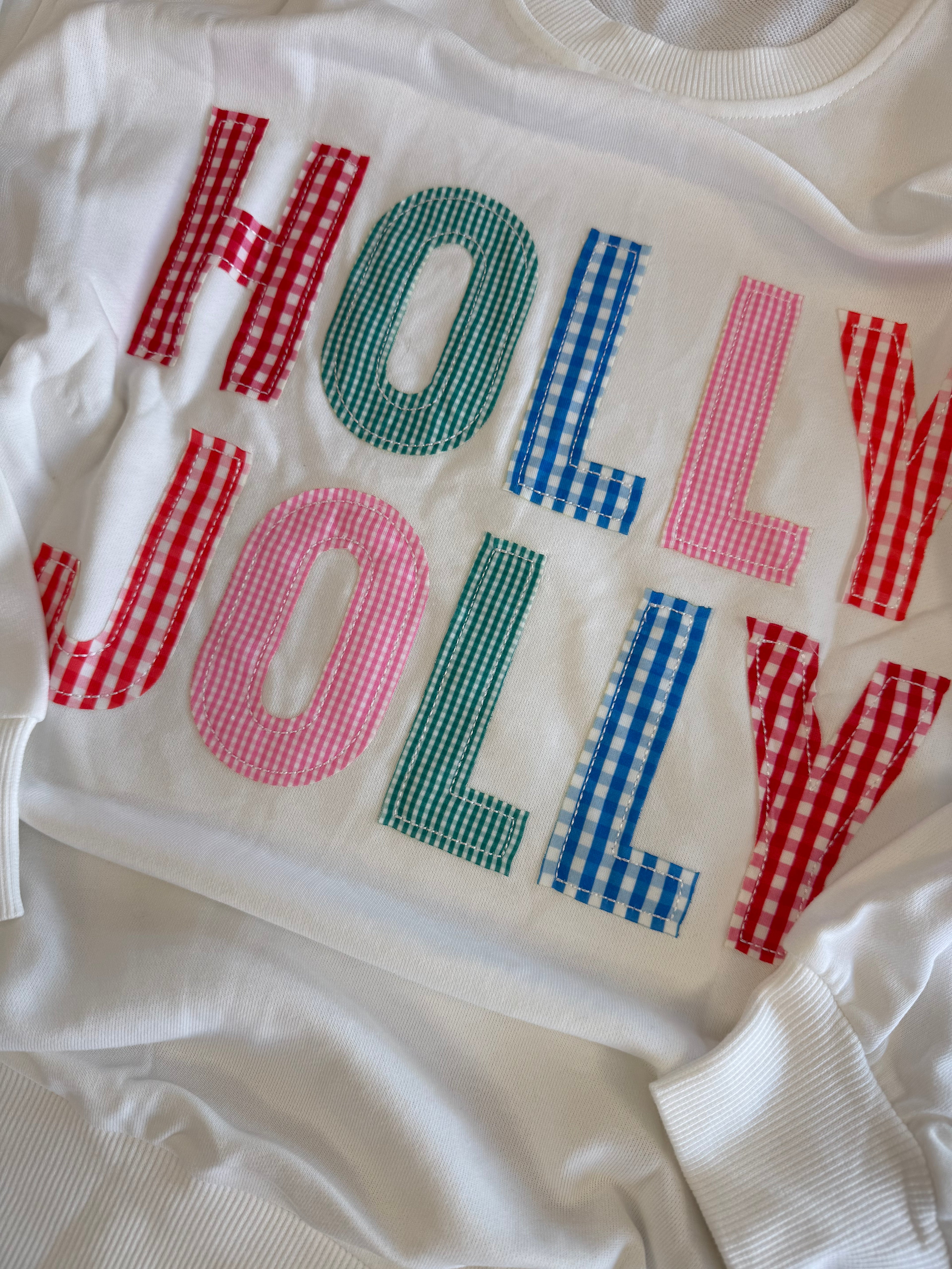1/1/1/1 embroidered HOLLY JOLLY
