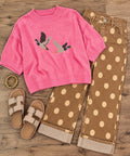Embroidered mallard boxy sweater 2/2/2